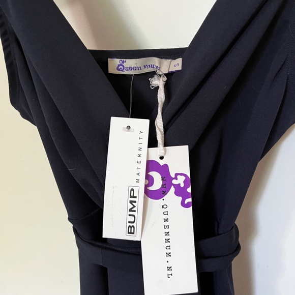 Navy crepe maternity dress New with tags - Picture 5 of 7